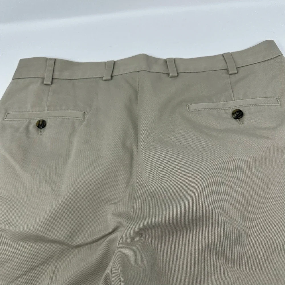 Brooks Brothers Chino Mens 36x32 Tan Clark Advantage Flat Front Khaki Pants